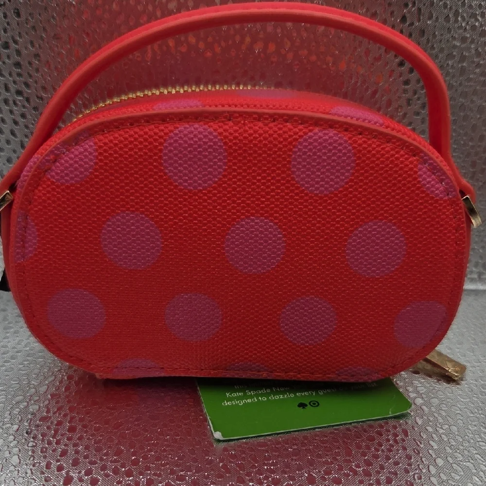 Kate Spade Red and Purple Polka Dot Bag